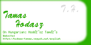 tamas hodasz business card